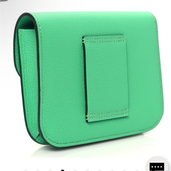 HERMES 
Evercolor Bi-Color Constance Slim Wallet Vert Comics Bleu Zellige - Picture 4 of 10